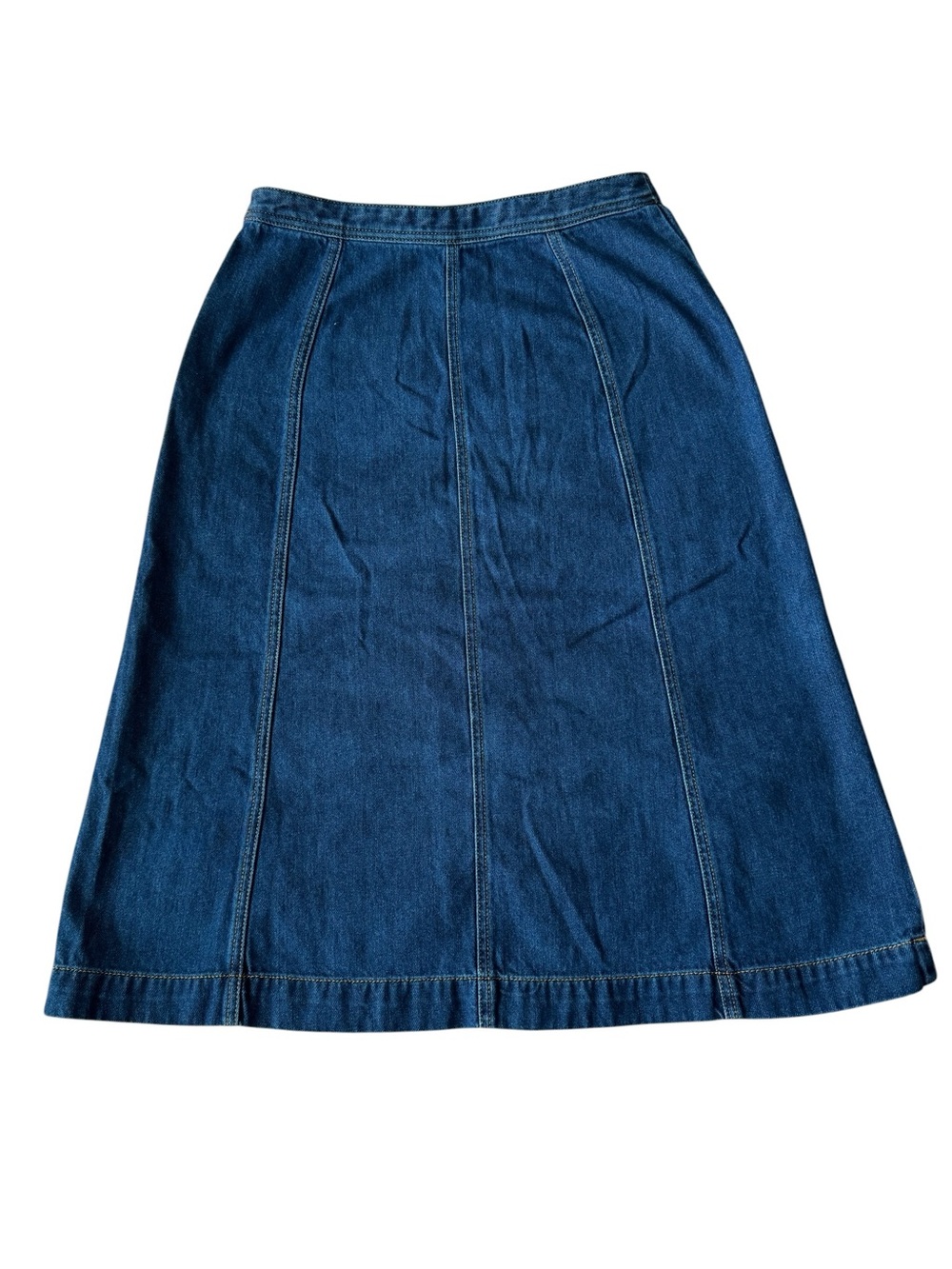 Talbots Denim A-Line Midi Skirt Size 6 - Picture 2 of 8